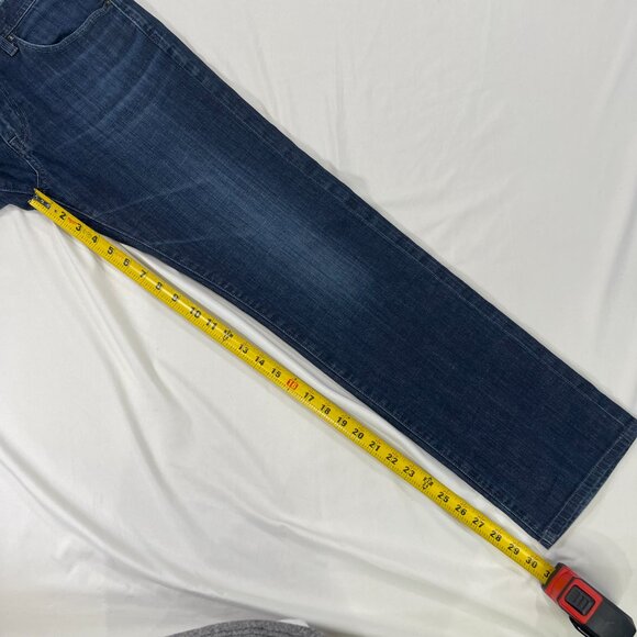 AG Adriano Goldschmied Mens 33x30 Actual The Matchbox Slim Straight Jeans Dark - Picture 8 of 12